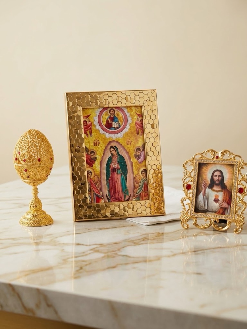 Gold Decorative Religious Picture Frame - Gold